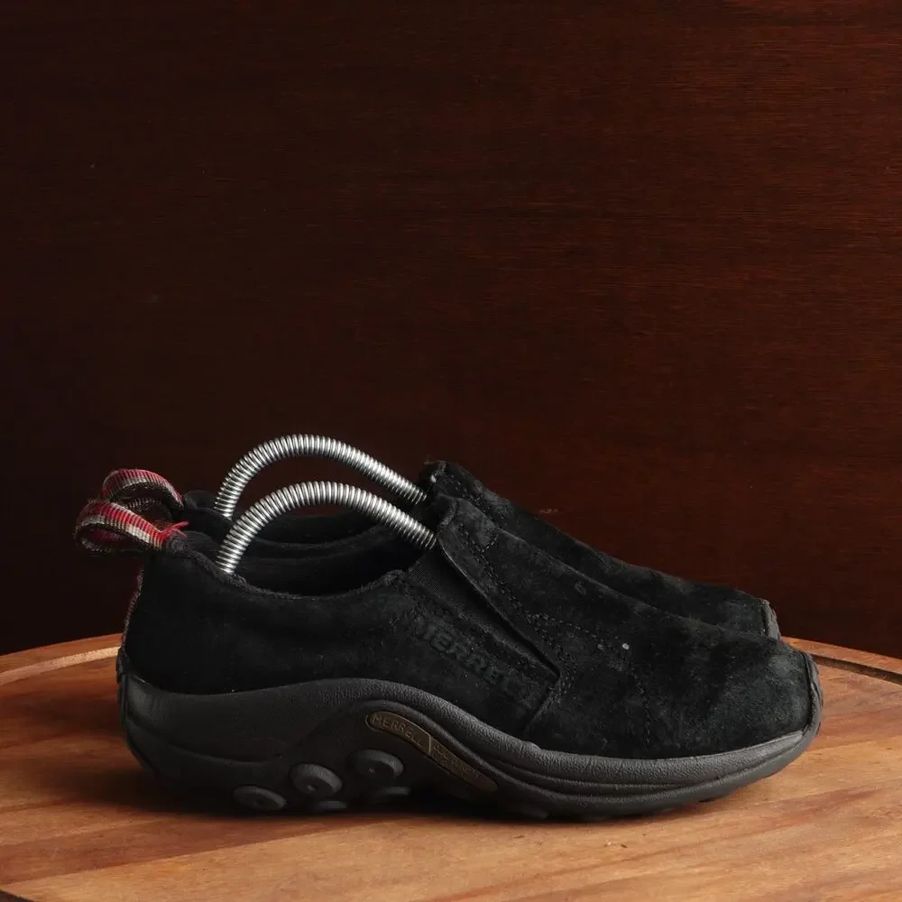 Merrell‎ Shoes Womens SZ 6 Black Jungle Moc Suede Slip On Outdoor Casual Loafers